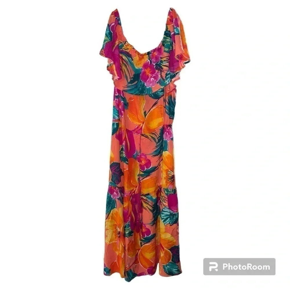 La Blanca Womens Off Shoulder Dress Swimsuit Swimwear Cover Up SMALL - Picture 2 of 3